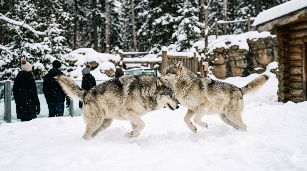 もはやワンコ。動物園のオオカミがかわいいアイキャッチ